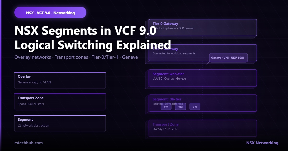 NSX Segments in VCF 9.0: Logical Switching from the Ground Up