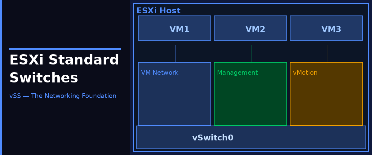 ESXi Standard Switches (vSS) – The Networking Foundation Every VMware Admin Should Know