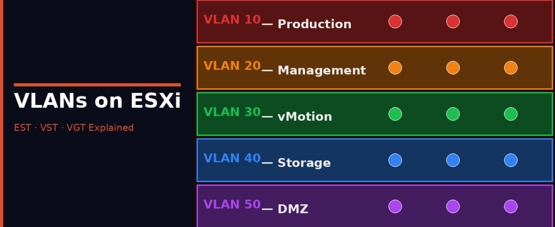 VLANs on ESXi – EST, VST, and VGT Explained with Real Config Examples