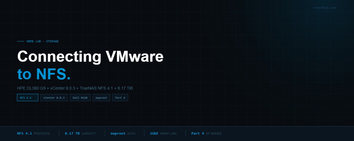 TrueNAS Scale on a Dell R620 — Part 4: Connecting VMware Hosts via NFS