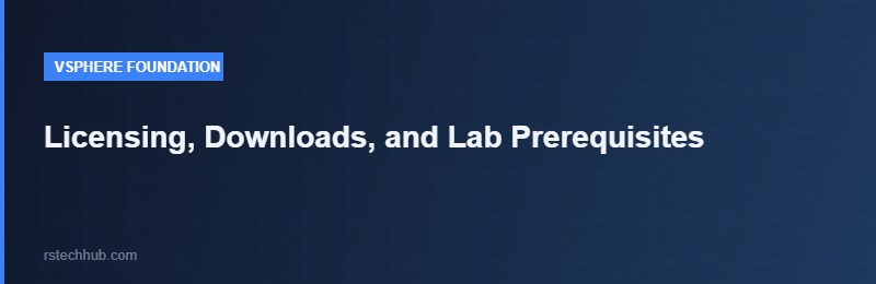 Licensing, Downloads, and Lab Prerequisites
