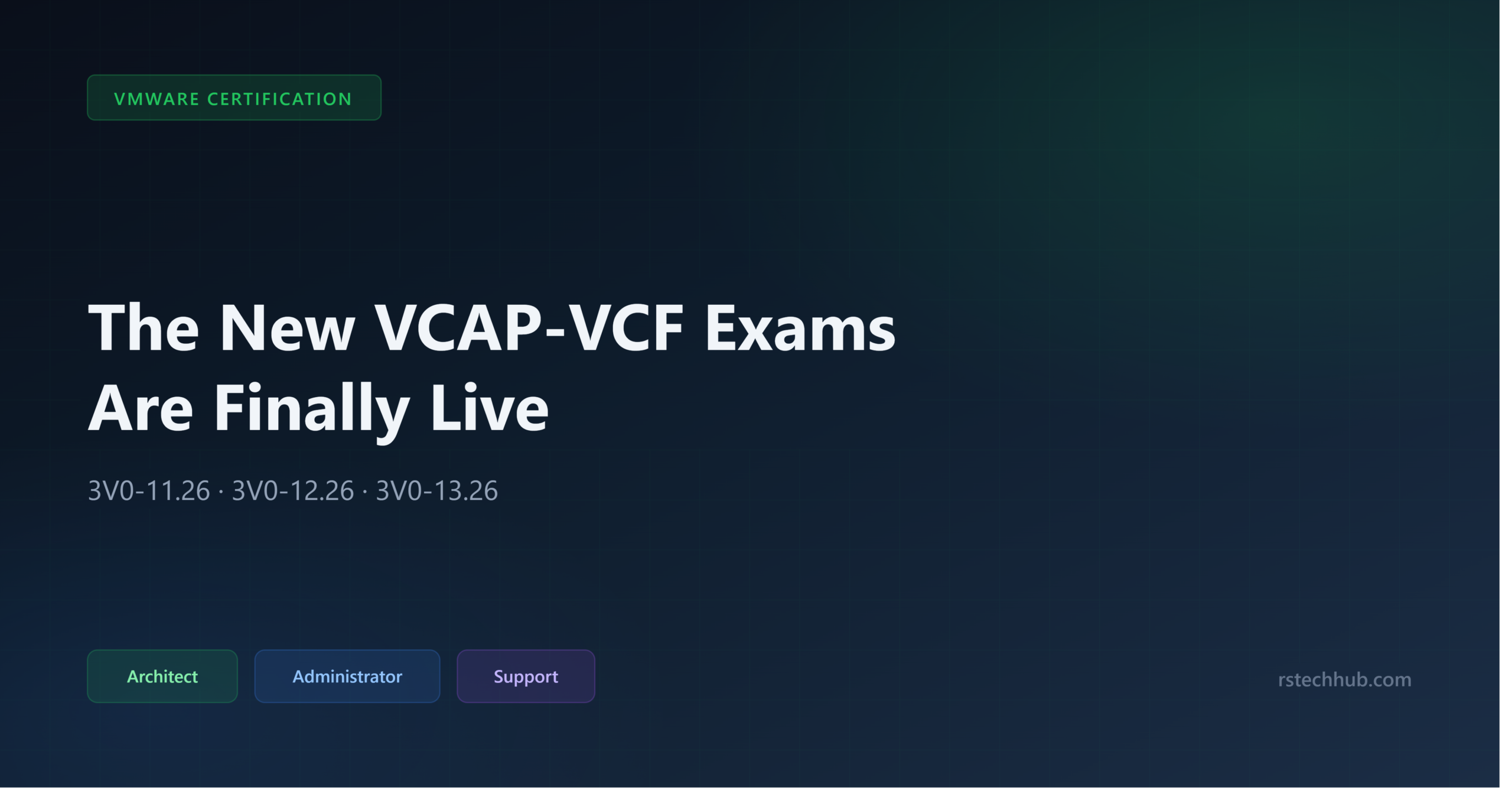The new VCAP-VCF exams are finally live