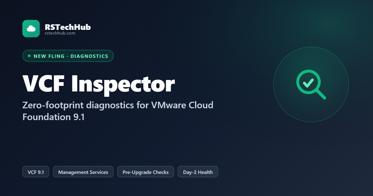 VCF Inspector: The New Zero-Footprint Diagnostic Fling for VCF 9.1
