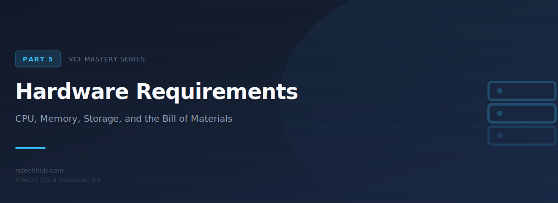Mastering VCF 9.x (Part 5): Hardware Requirements and the Bill of Materials