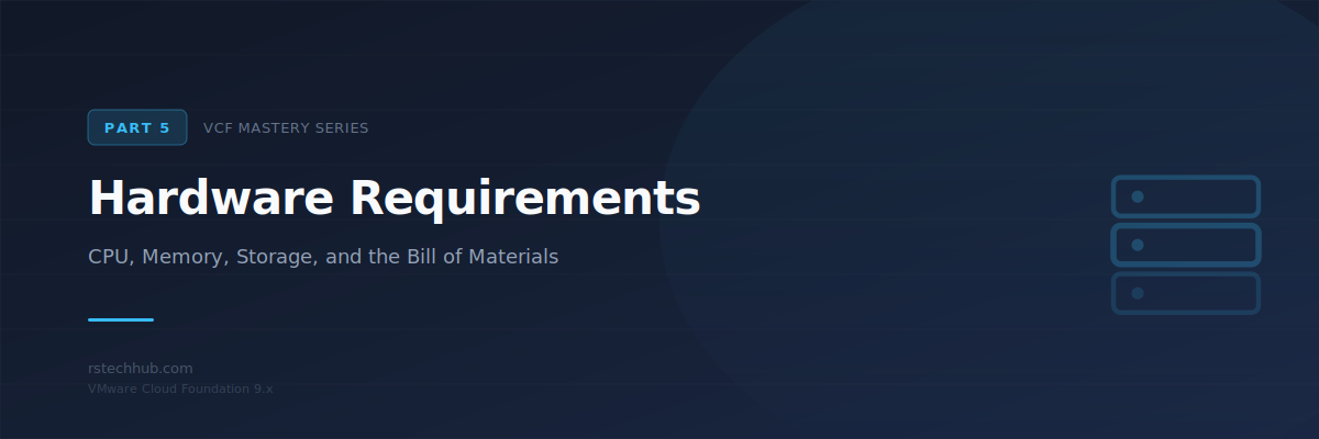 Mastering VCF 9.x (Part 5): Hardware Requirements and the Bill of Materials