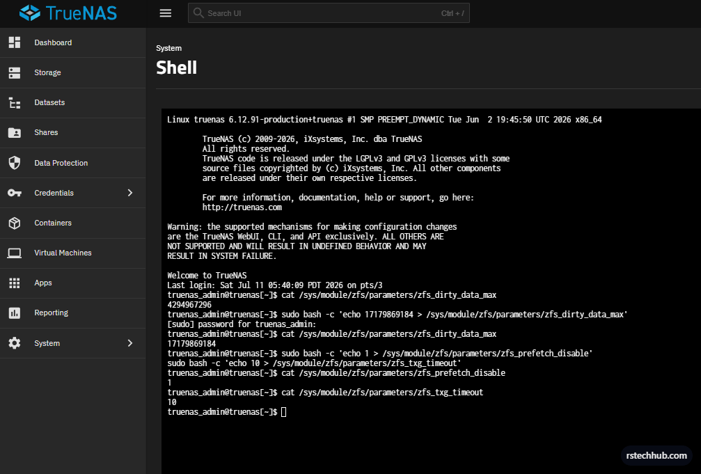 zfs_prefetch_disable=1 and zfs_txg_timeout=10 confirmed