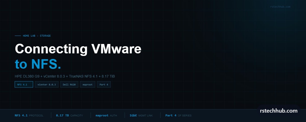 TrueNAS Scale on a Dell R620 — Part 4: Connecting VMware Hosts via NFS