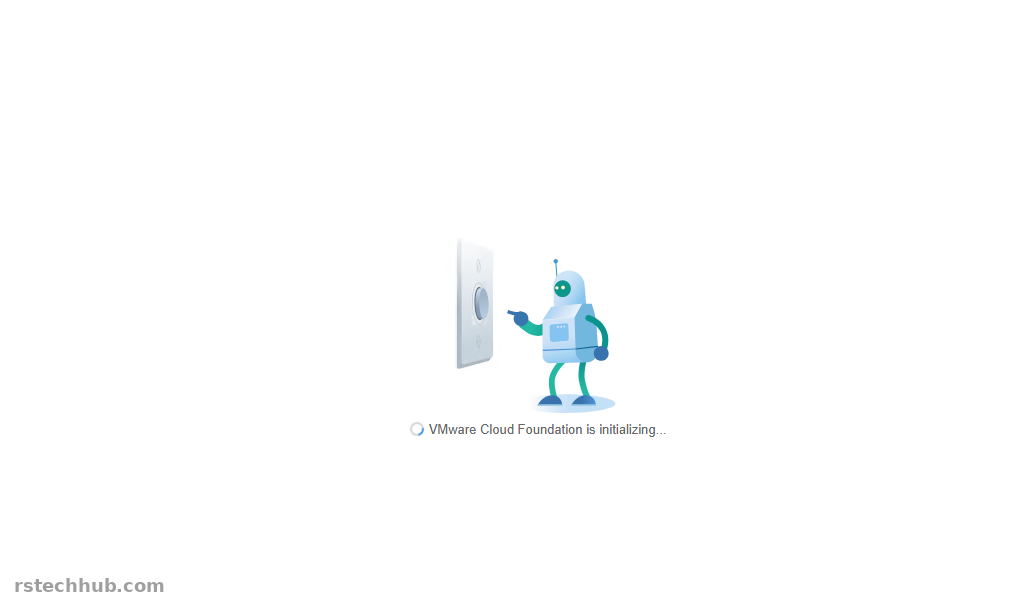 VMware Cloud Foundation is initializing screen