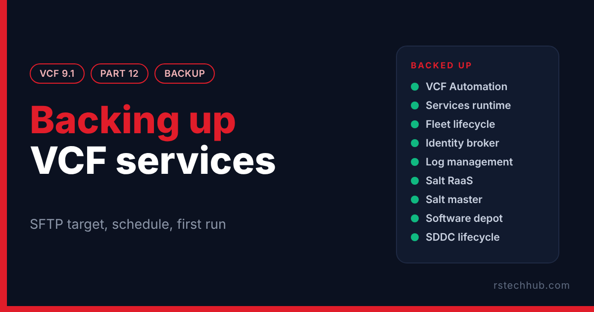 VCF 9.1 Lab Part 12: Management Services Backup