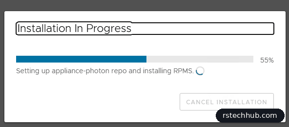 vCenter patch installing