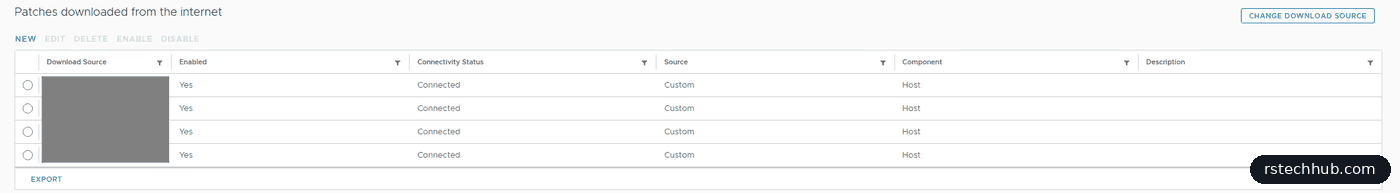 vLCM download sources with token