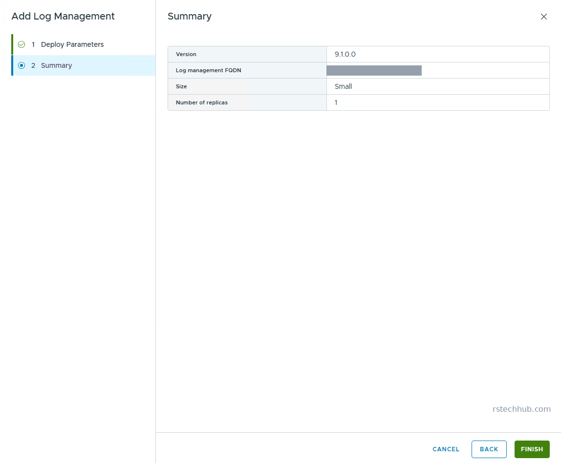 Add Log Management summary page