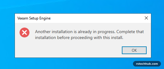 What you get for launching setup a second time