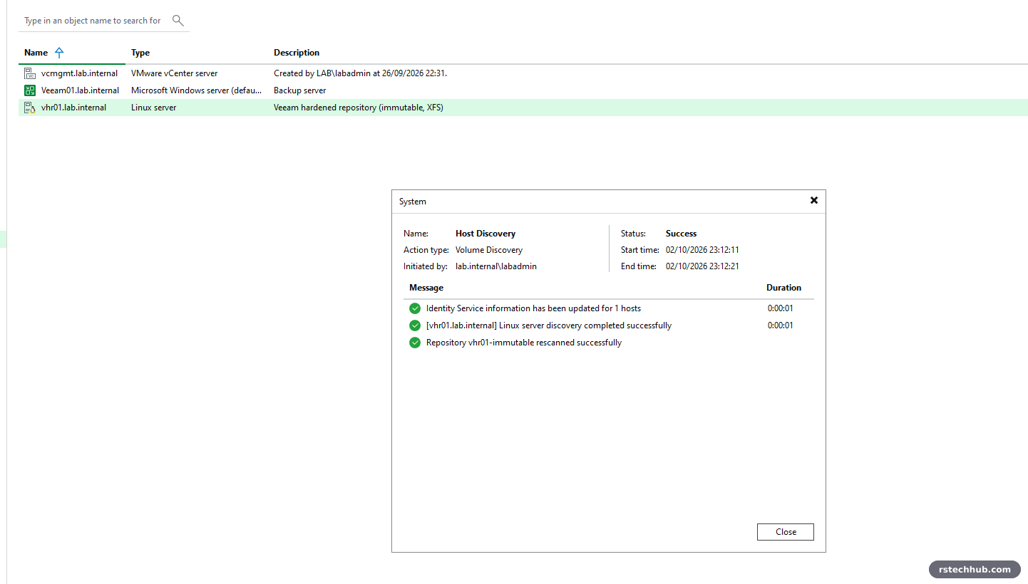 A clean rescan of the hardened repository after the upgrade